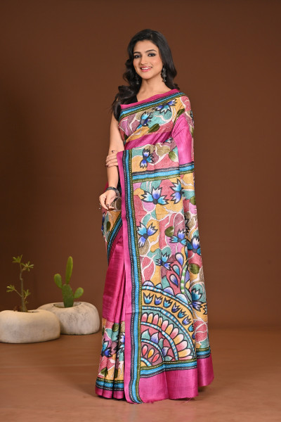 PURE SILK KANTHA SAREE