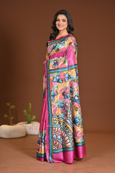 PURE SILK KANTHA SAREE