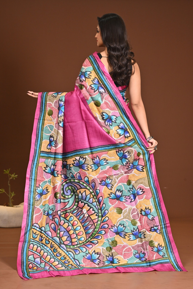 PURE SILK KANTHA SAREE