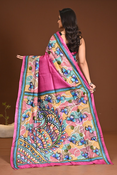 PURE SILK KANTHA SAREE