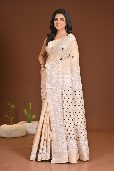 PURE SILK KANTHA SAREE