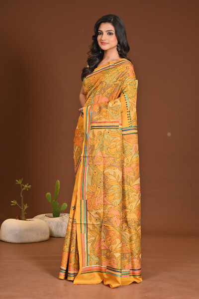 PURE SILK KANTHA SAREE