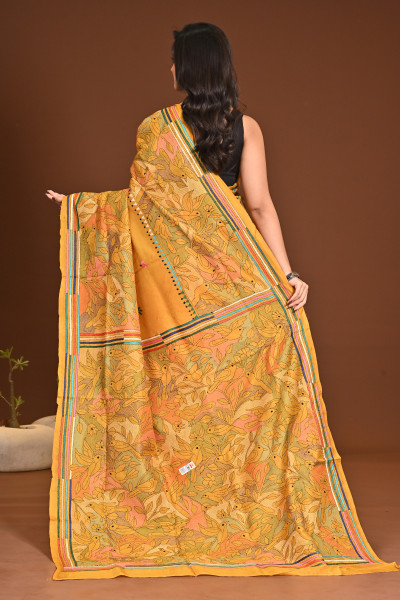 PURE SILK KANTHA SAREE
