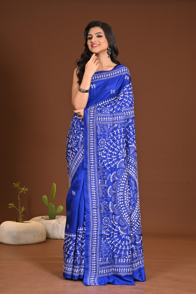 PURE SILK KANTHA SAREE