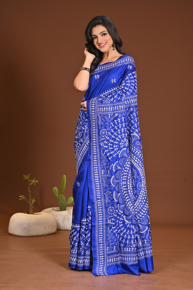PURE SILK KANTHA SAREE