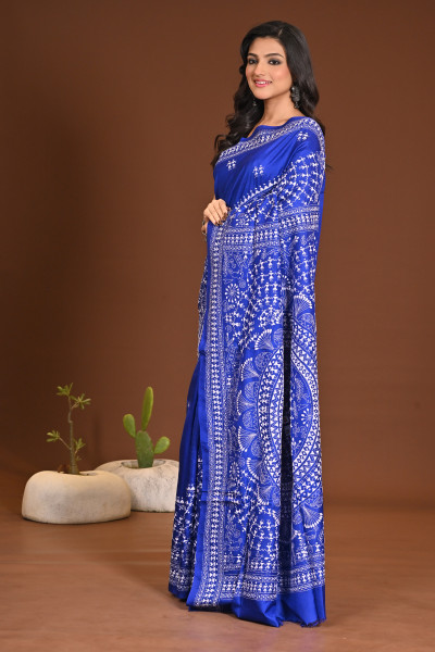 PURE SILK KANTHA SAREE