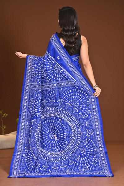 PURE SILK KANTHA SAREE