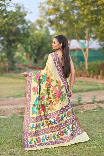 PURE SILK KANTHA SAREE