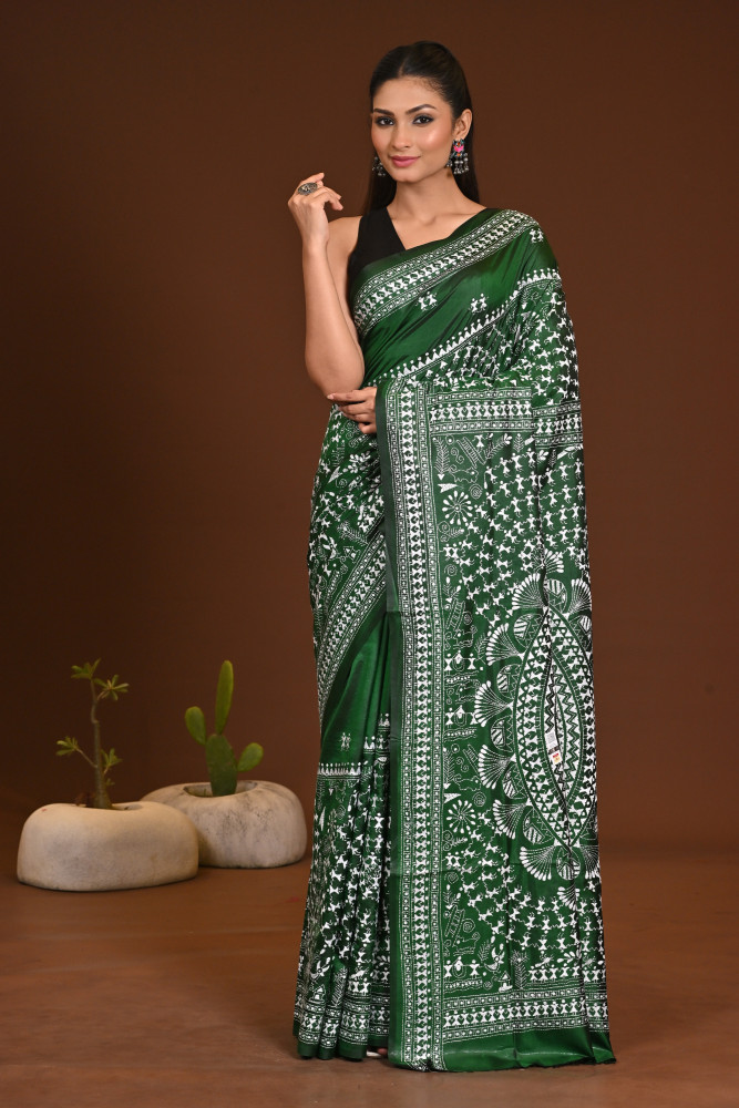 Image of PURE SILK KANTHA SAREE