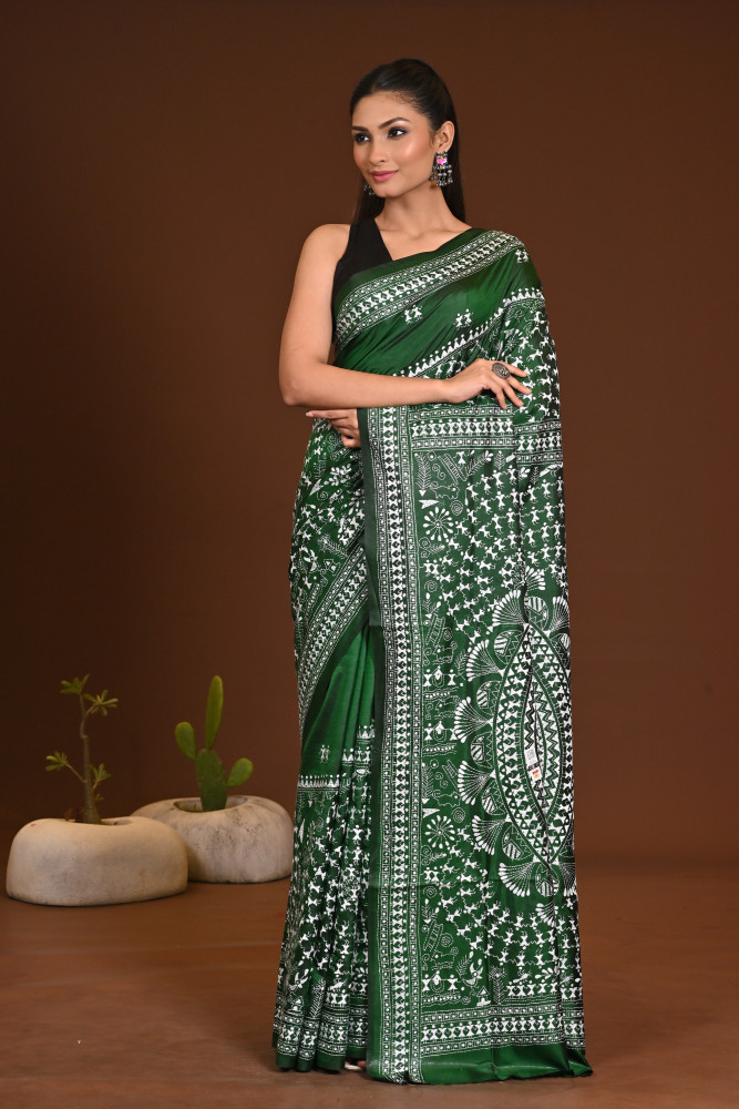 PURE SILK KANTHA SAREE