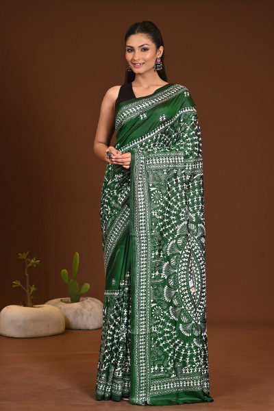 PURE SILK KANTHA SAREE