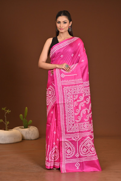 PURE SILK KANTHA SAREE