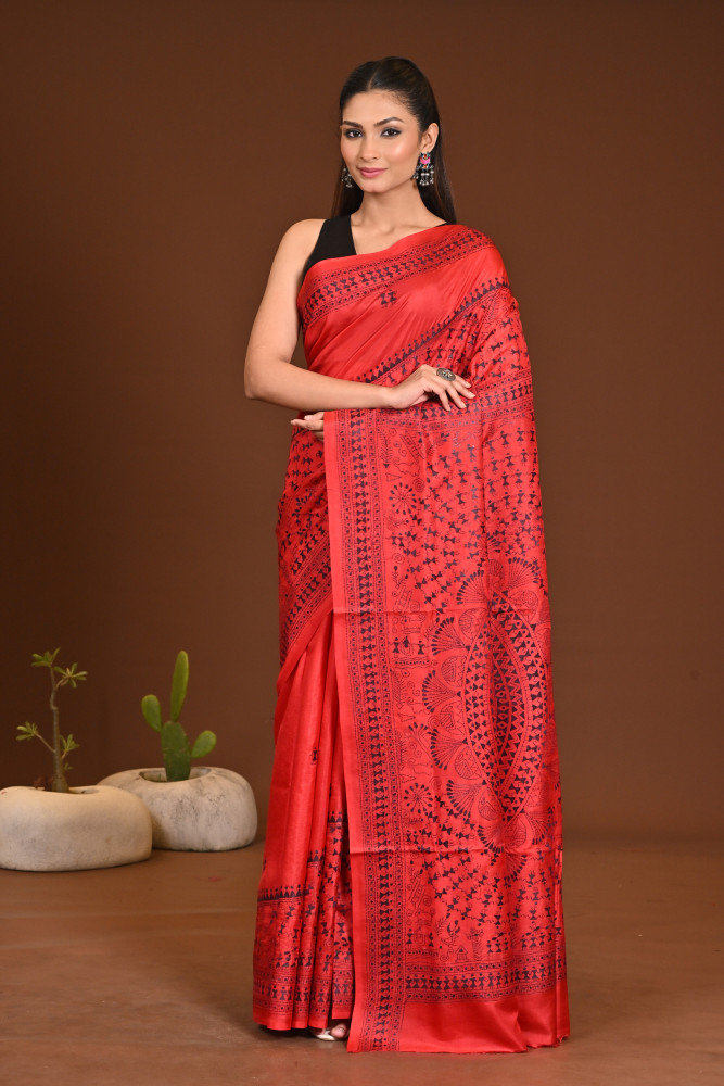 PURE SILK KANTHA SAREE