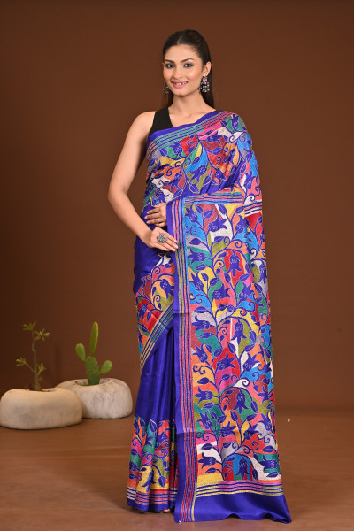 PURE SILK KANTHA SAREE