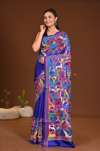 PURE SILK KANTHA SAREE