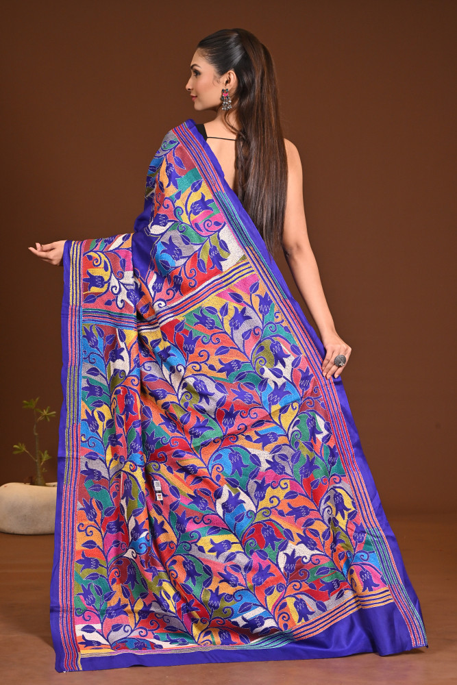 PURE SILK KANTHA SAREE