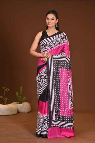 PURE SILK KANTHA SAREE