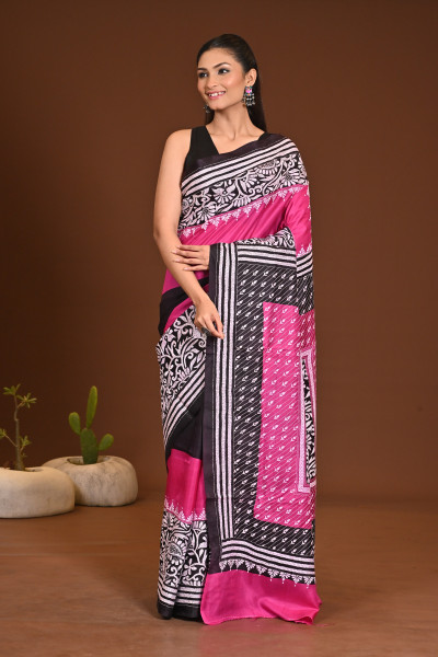 PURE SILK KANTHA SAREE