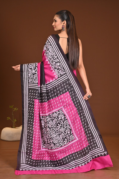 PURE SILK KANTHA SAREE