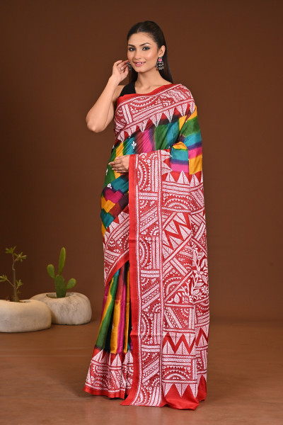 PURE SILK KANTHA SAREE