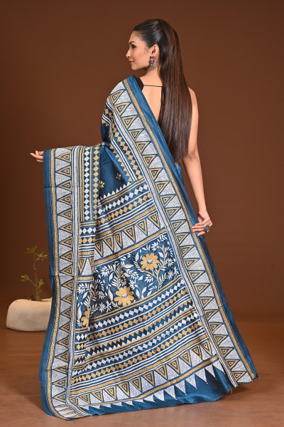 PURE SILK KANTHA SAREE