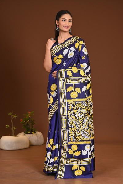 PURE SILK KANTHA SAREE