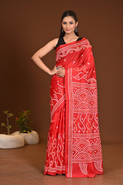 PURE SILK KANTHA SAREE