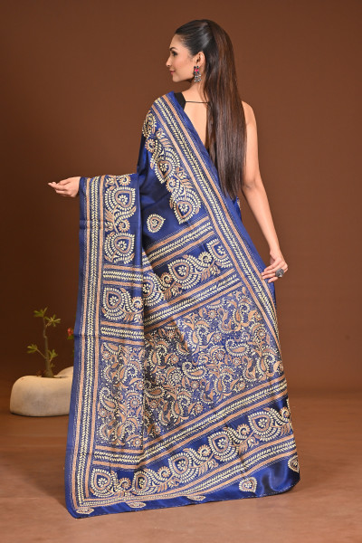 PURE SILK KANTHA SAREE