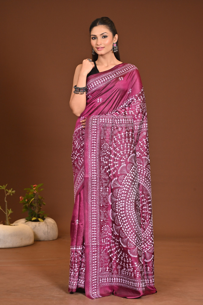 PURE SILK KANTHA SAREE