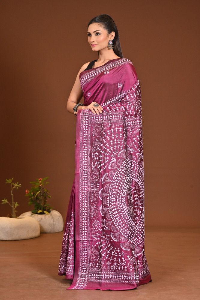 PURE SILK KANTHA SAREE