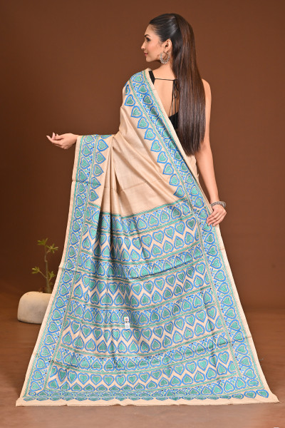 PURE SILK KANTHA SAREE