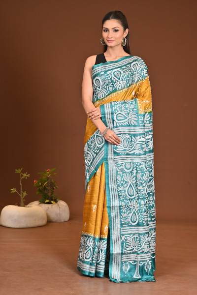 PURE SILK KANTHA SAREE