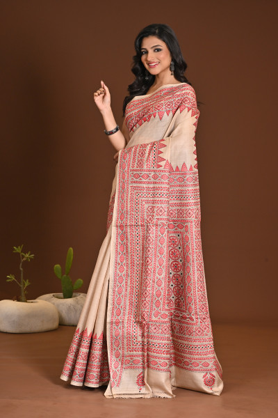 PURE SILK KANTHA SAREE