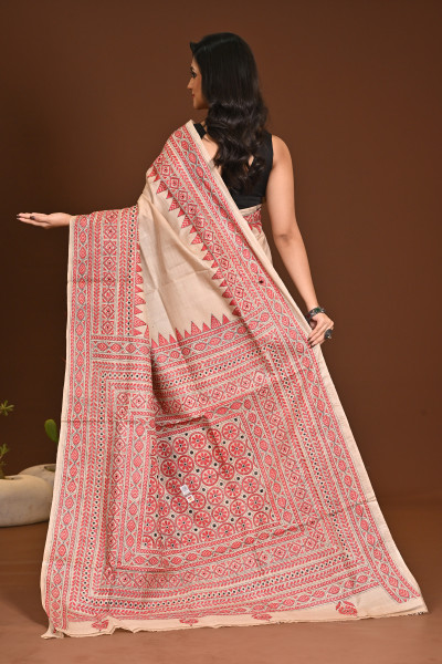 PURE SILK KANTHA SAREE