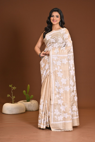 PURE SILK KANTHA SAREE
