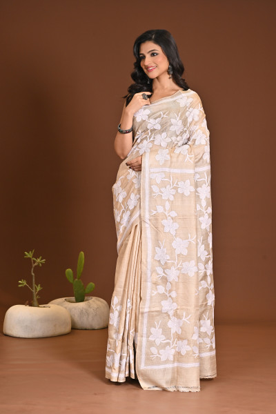 PURE SILK KANTHA SAREE