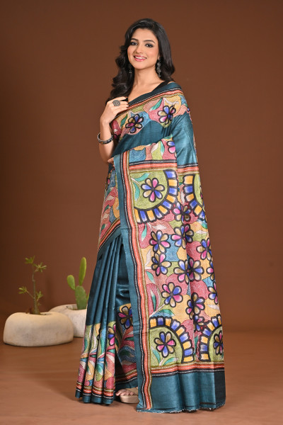 PURE SILK KANTHA SAREE