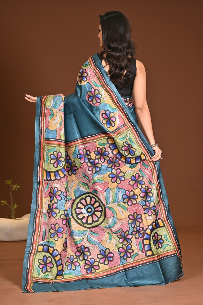 PURE SILK KANTHA SAREE