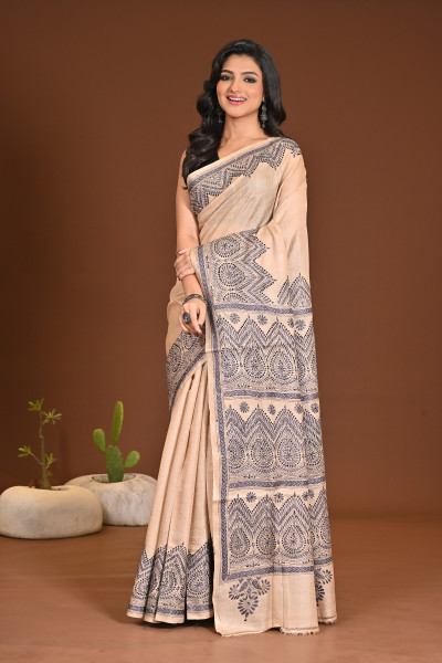 PURE SILK KANTHA SAREE