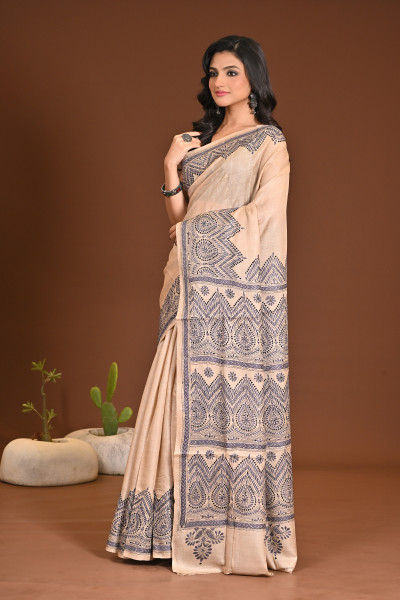 PURE SILK KANTHA SAREE