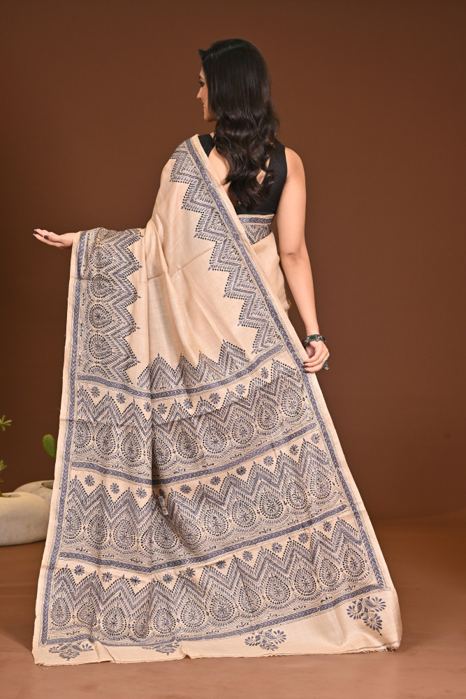 PURE SILK KANTHA SAREE