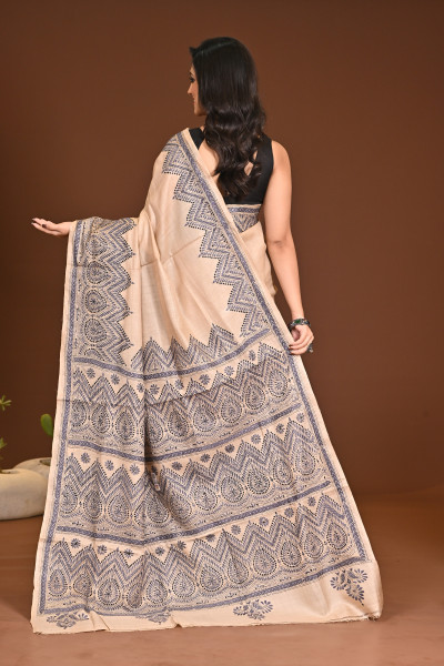 PURE SILK KANTHA SAREE