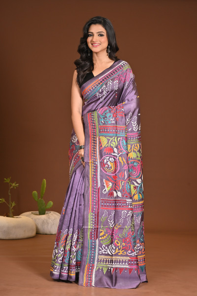 PURE SILK KANTHA SAREE