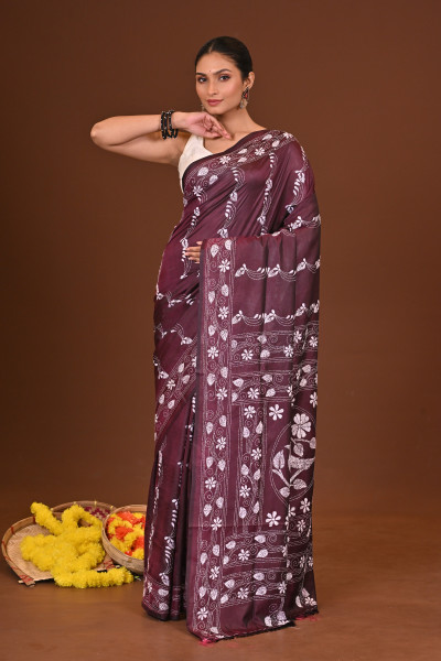 RAJSHREE BLENDED SILK KANTHA SAREE