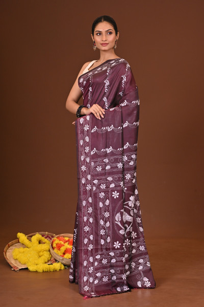 RAJSHREE BLENDED SILK KANTHA SAREE