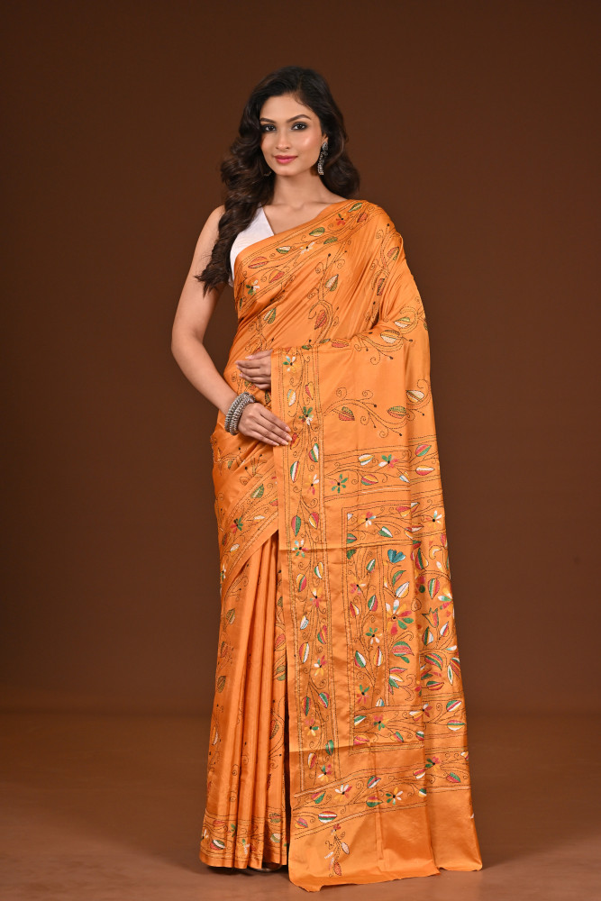 Image of RAMSHYAM COLLECTIO BELENDED SILK KANTHA SAREE