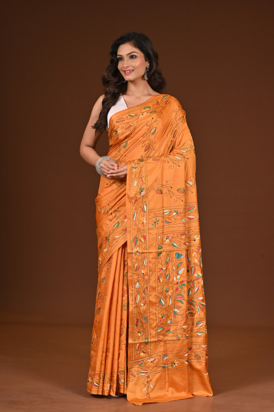 RAMSHYAM COLLECTIO BELENDED SILK KANTHA SAREE