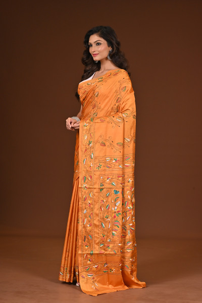 RAMSHYAM COLLECTIO BELENDED SILK KANTHA SAREE