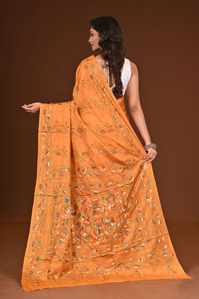 RAMSHYAM COLLECTIO BELENDED SILK KANTHA SAREE