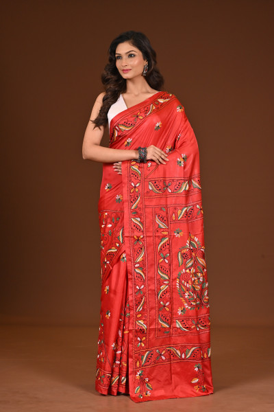 BELENDED SILK KANTHA SAREE